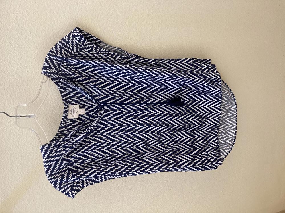 St. John's Bay Blue White Summer Blouse